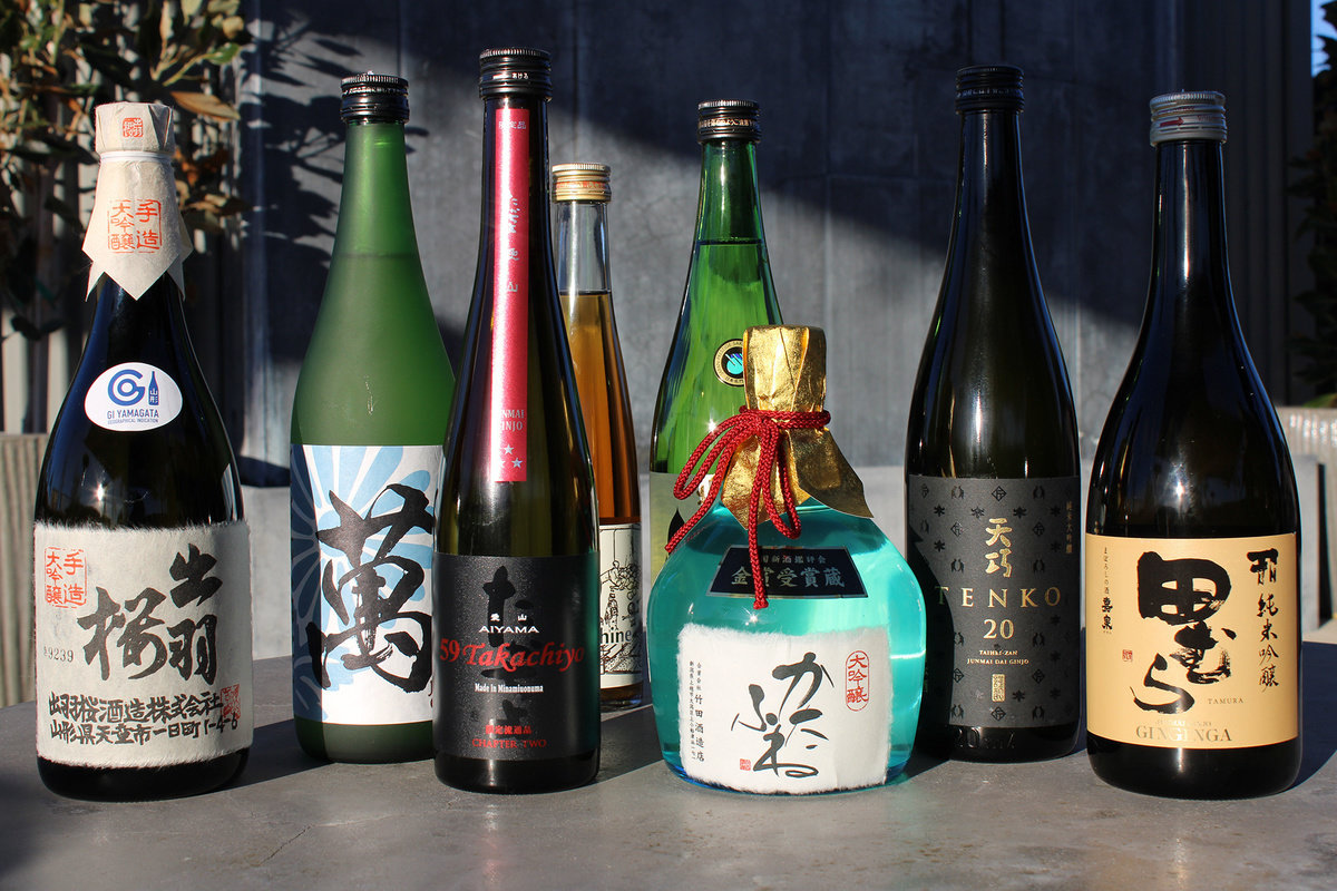 Image of sake bottles